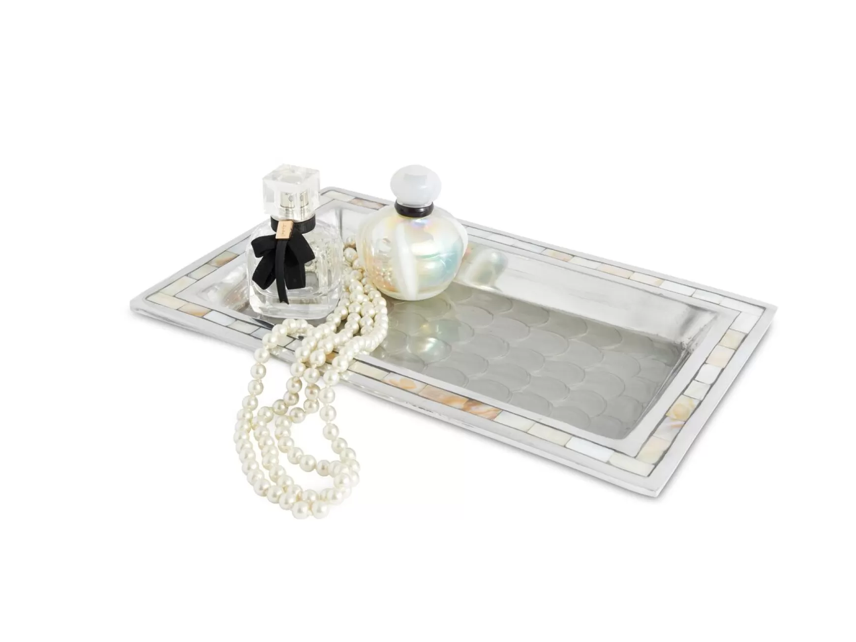 Julia Knight Classic 12" Vanity Tray Platinum Clearance