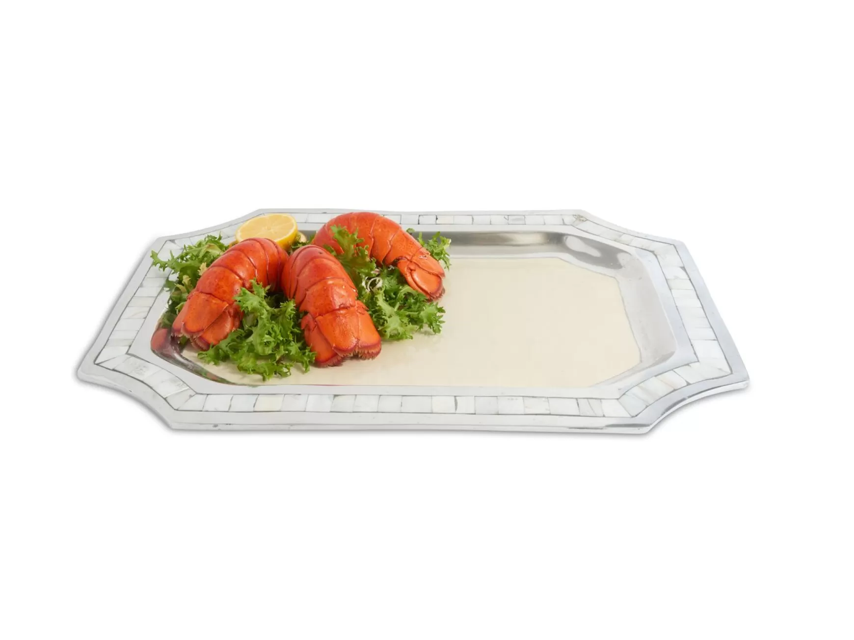 Julia Knight Classic 20" Octagonal Tray Snow Cheap