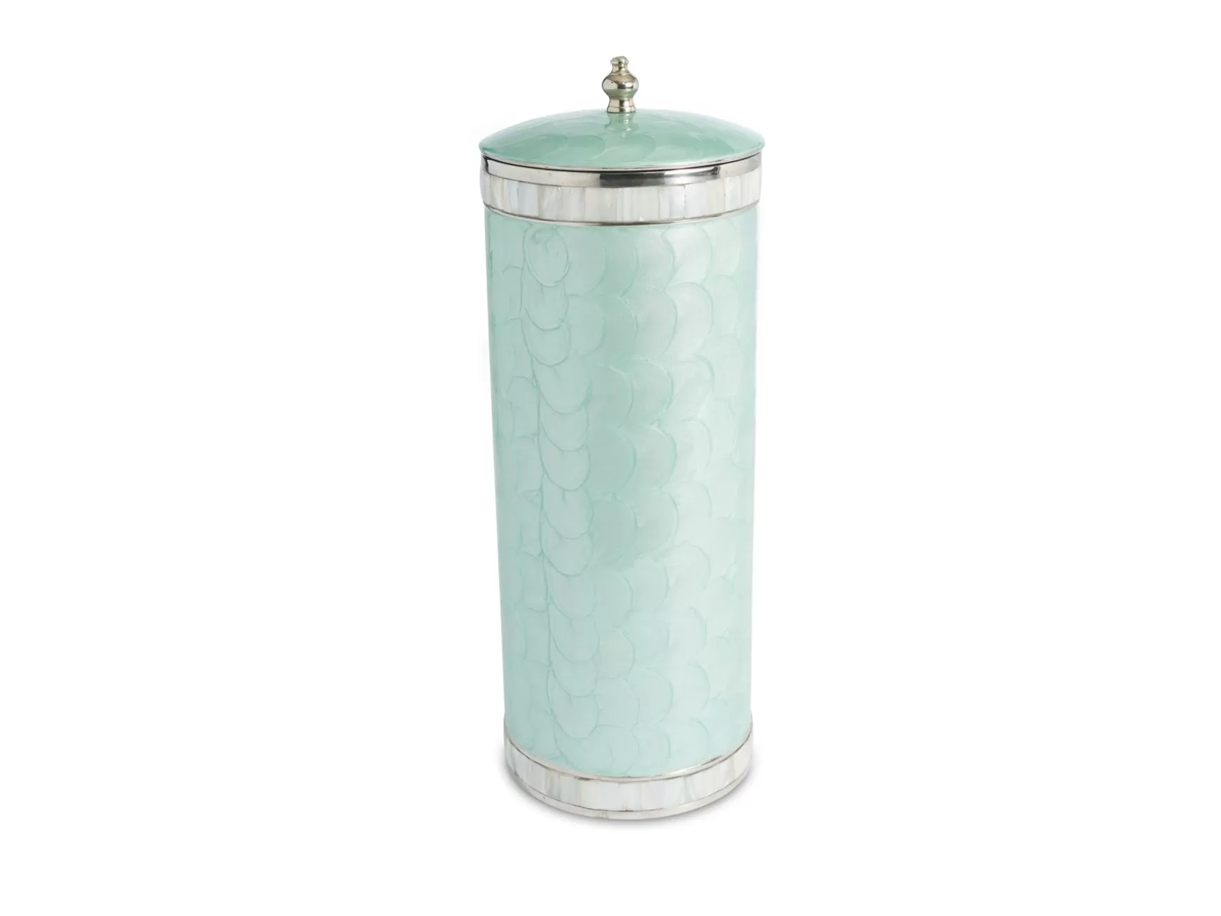 Julia Knight Classic Toilet Tissue Covered Holder Aqua Hot