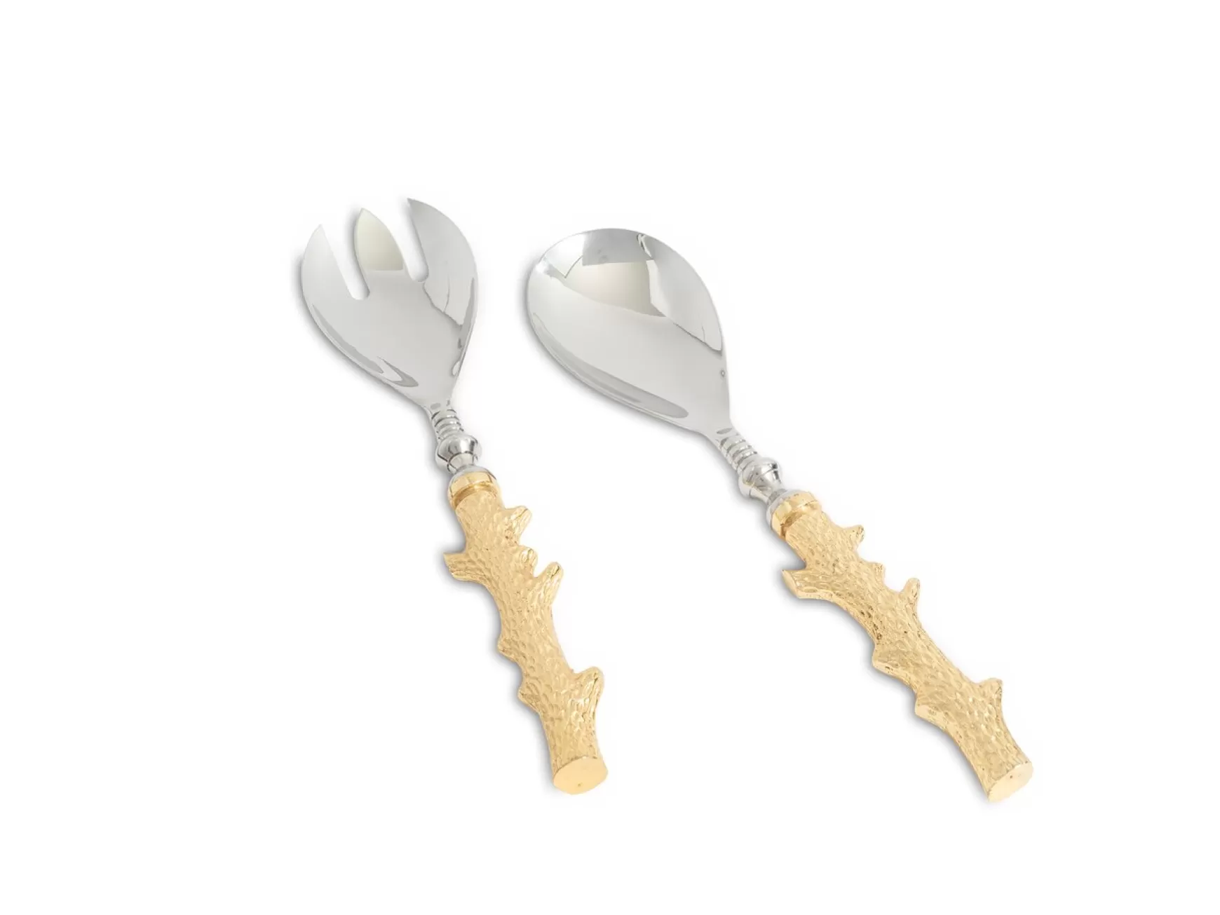 Julia Knight Coral Salad Serving Set Gold Hot