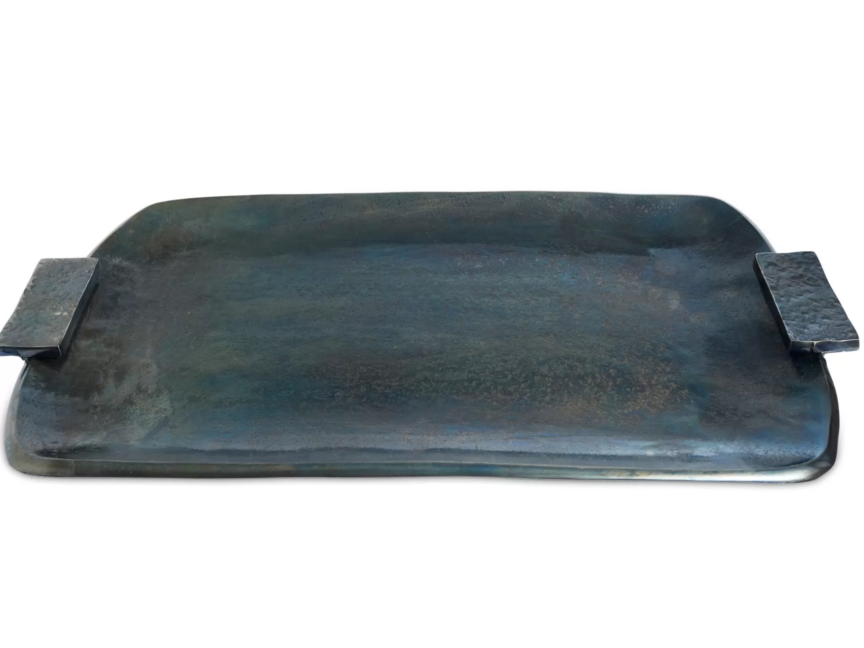 Julia Knight Eclipse 21" Rectangular Tray With Handles Steel Blue Online