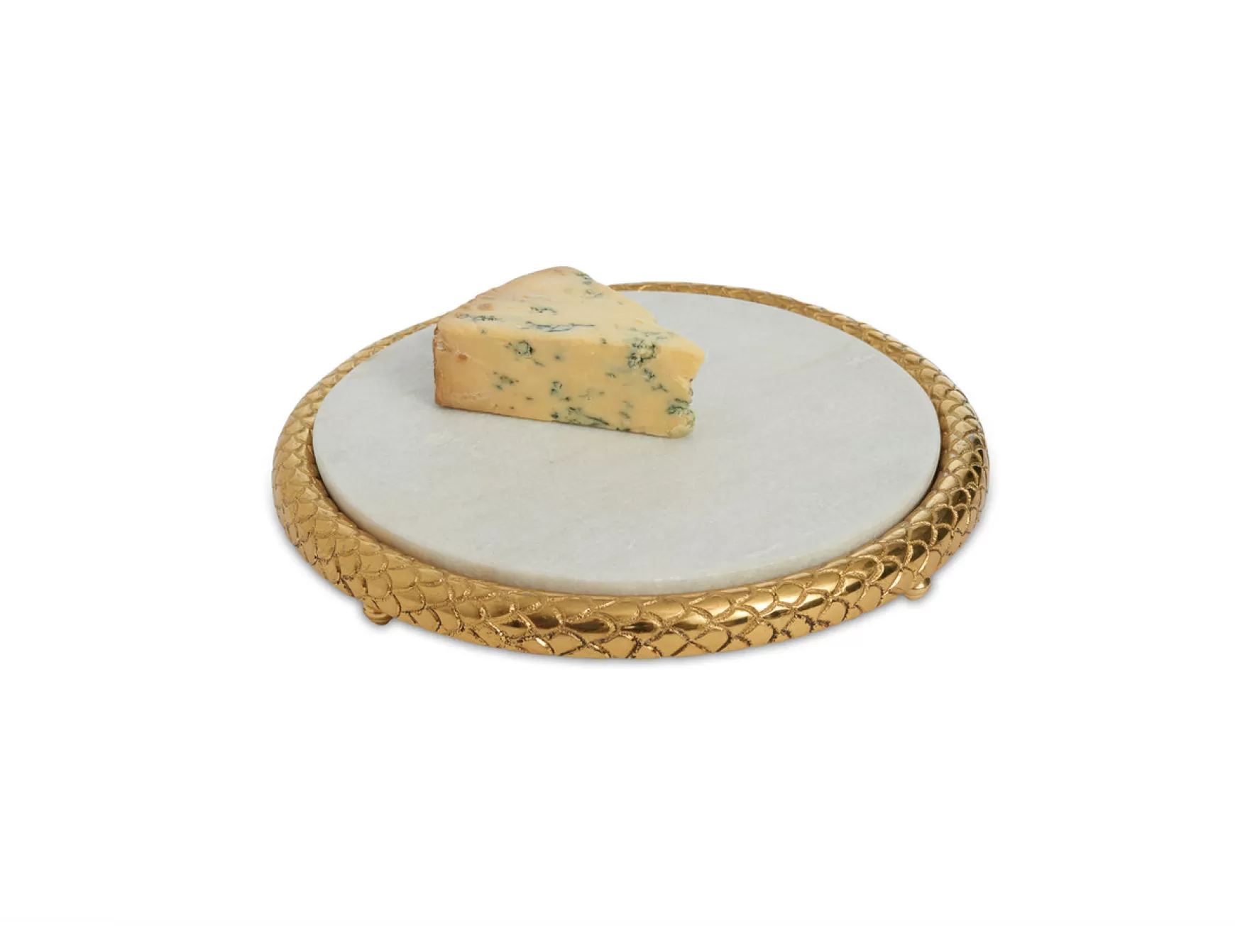 Julia Knight Florentine 11" Cheese Marble Serving Tray Gold Clearance