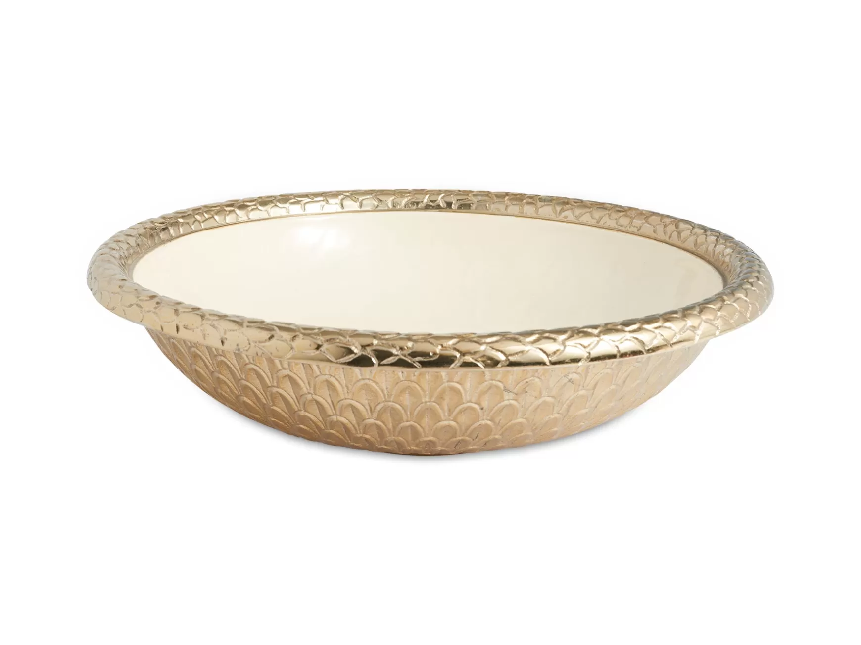Julia Knight Florentine 12" Round Bowl Gold Snow Online