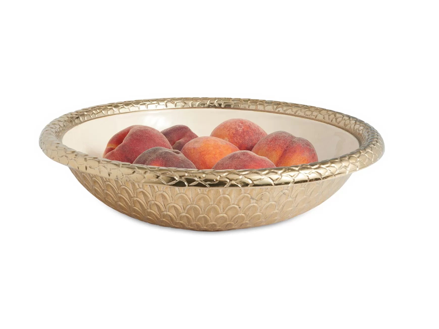 Julia Knight Florentine 12" Round Bowl Gold Snow Online