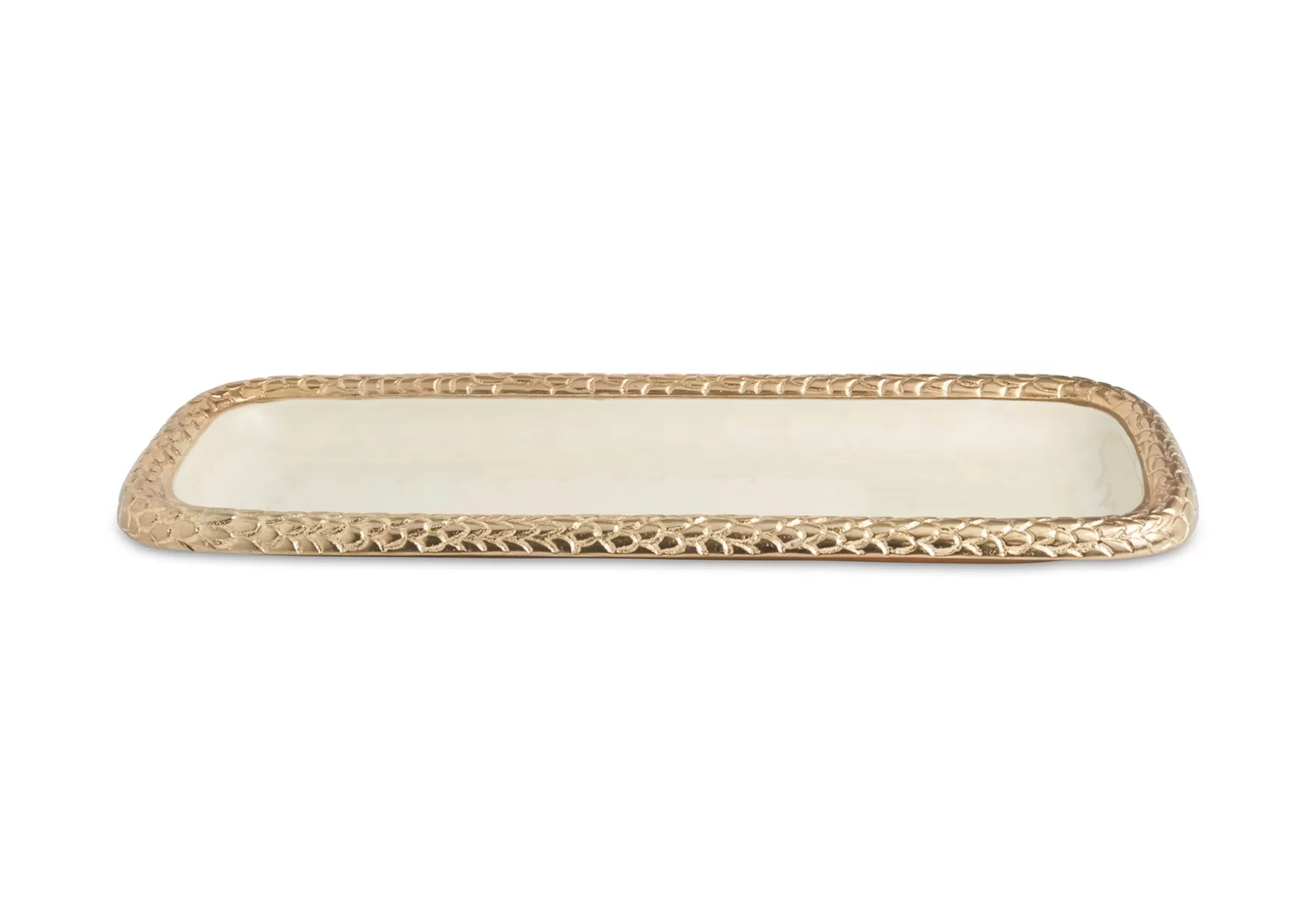 Julia Knight Florentine 16" Rectangular Tray Gold Snow New