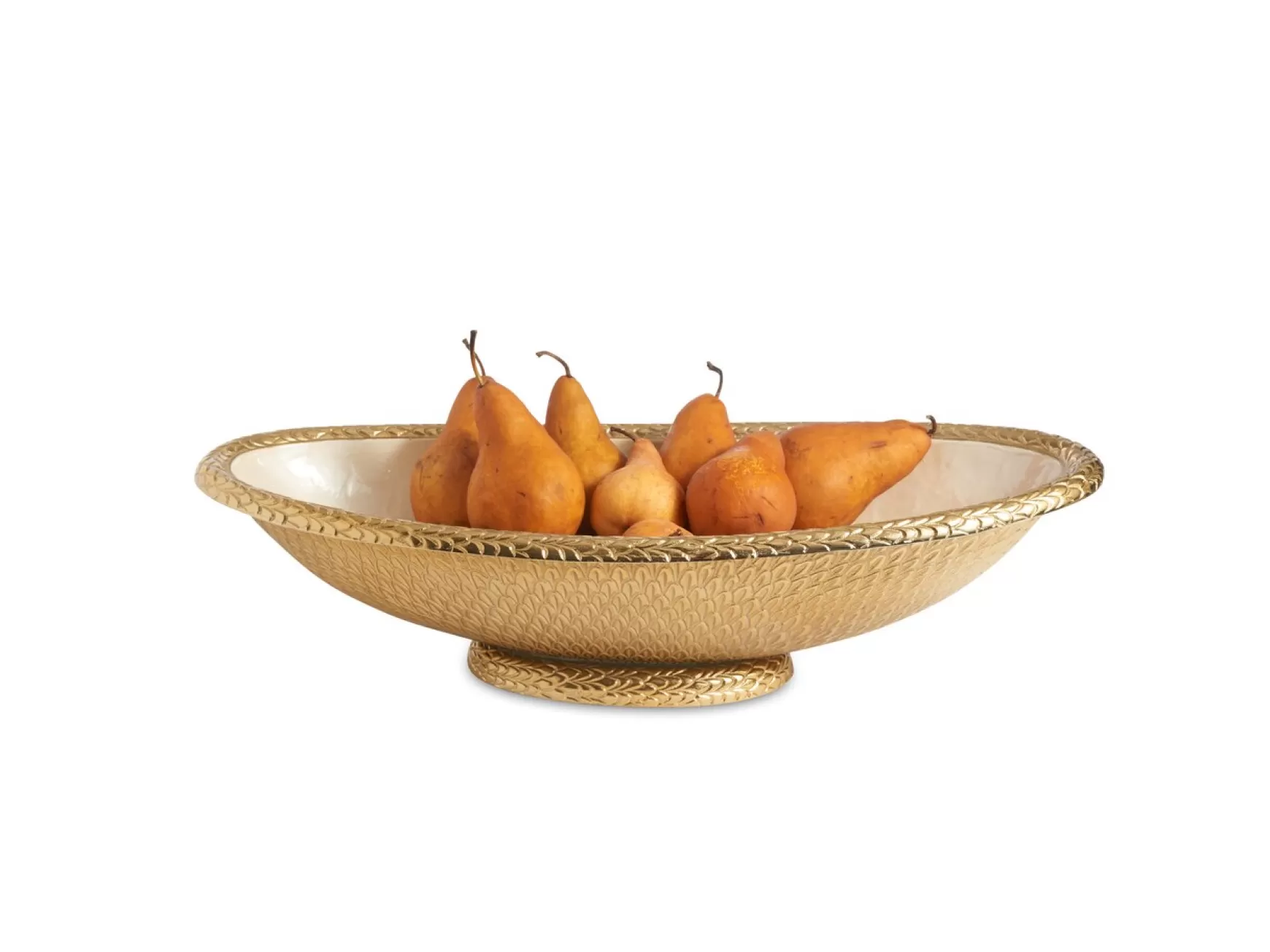 Julia Knight Florentine 24" Oval Bowl Gold Snow Shop