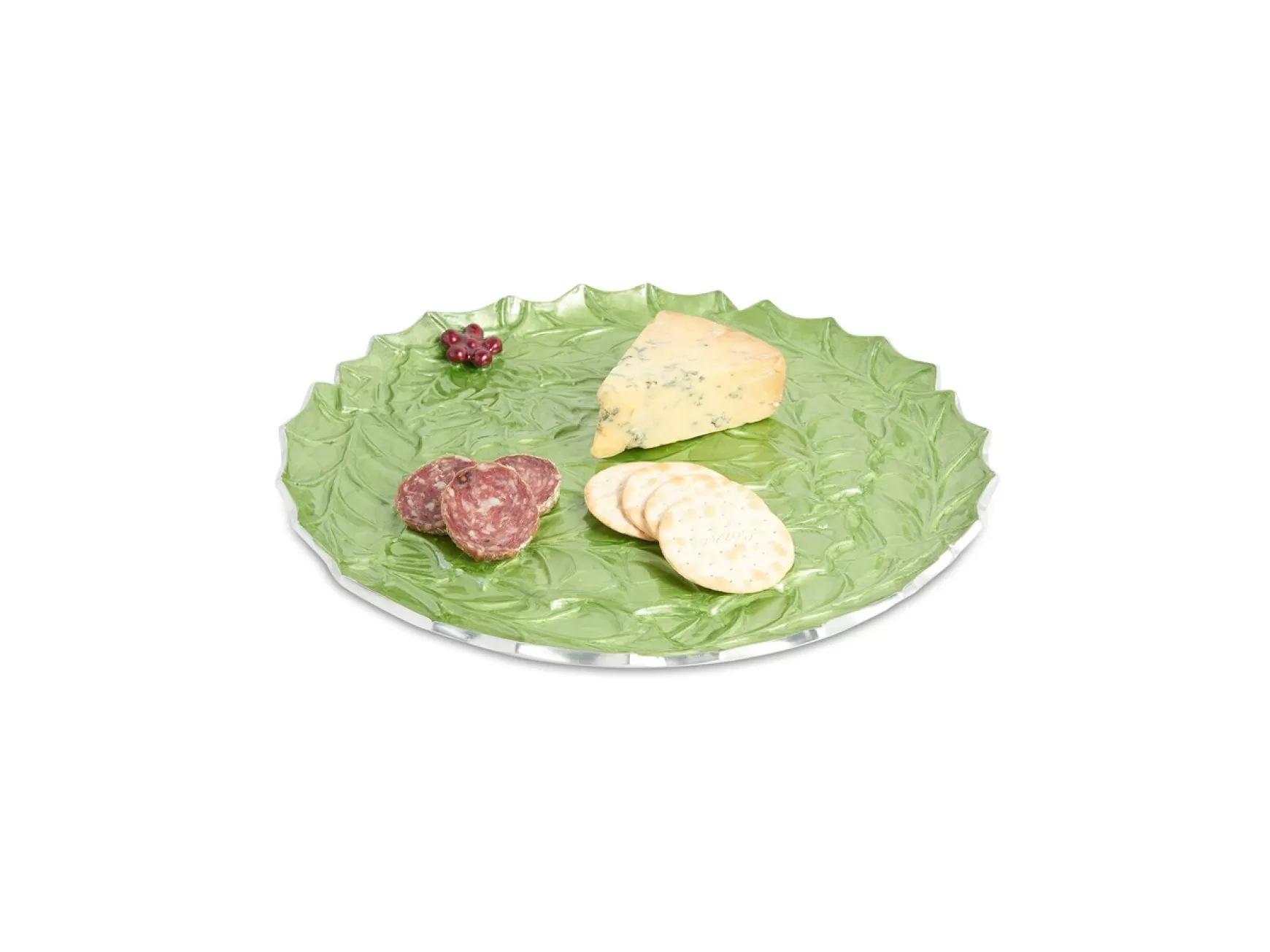 Julia Knight Holly Sprig 13" Round Platter Mojito Store