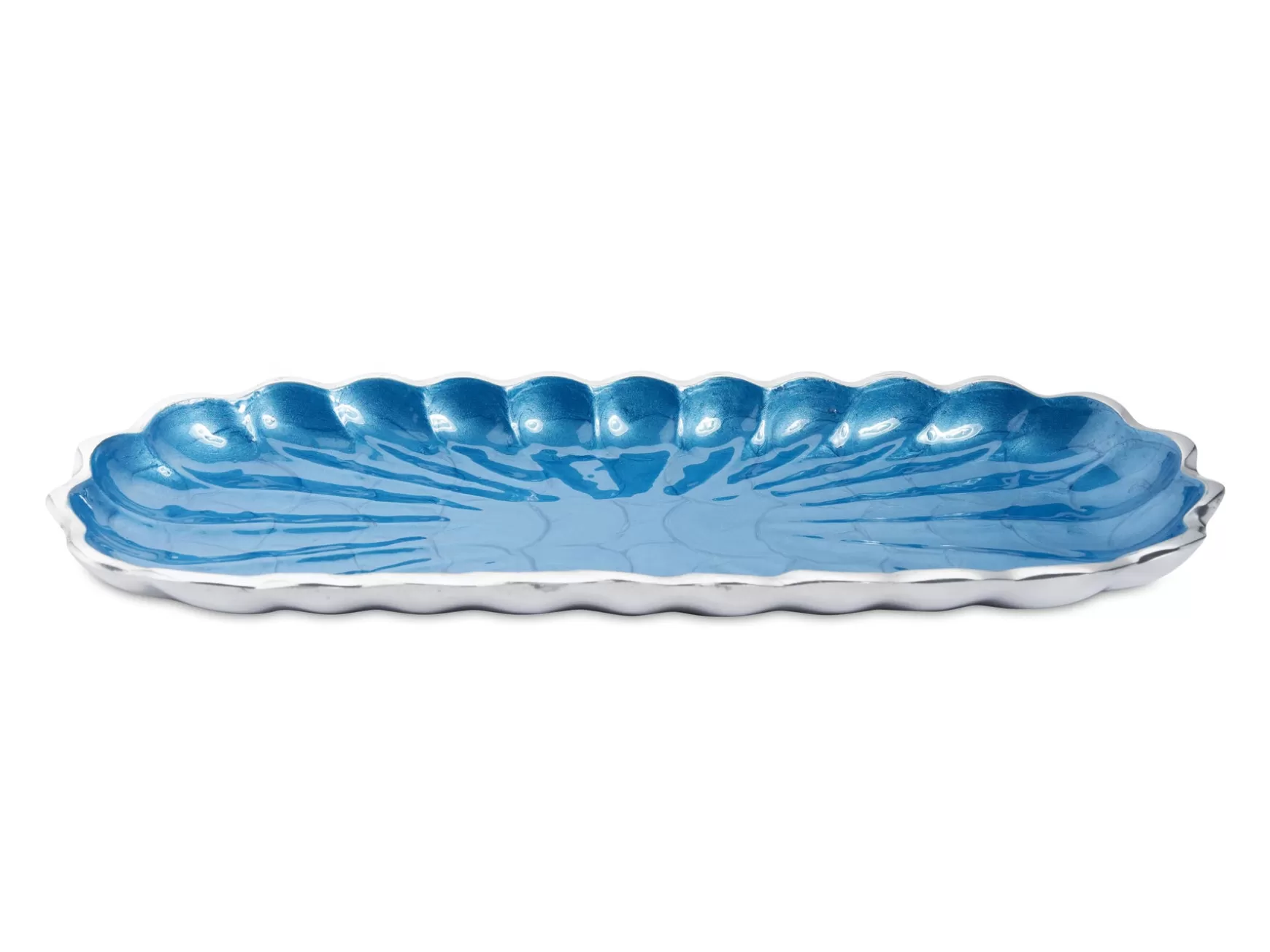 Julia Knight Peony 14" Rectangular Tray Azure Hot