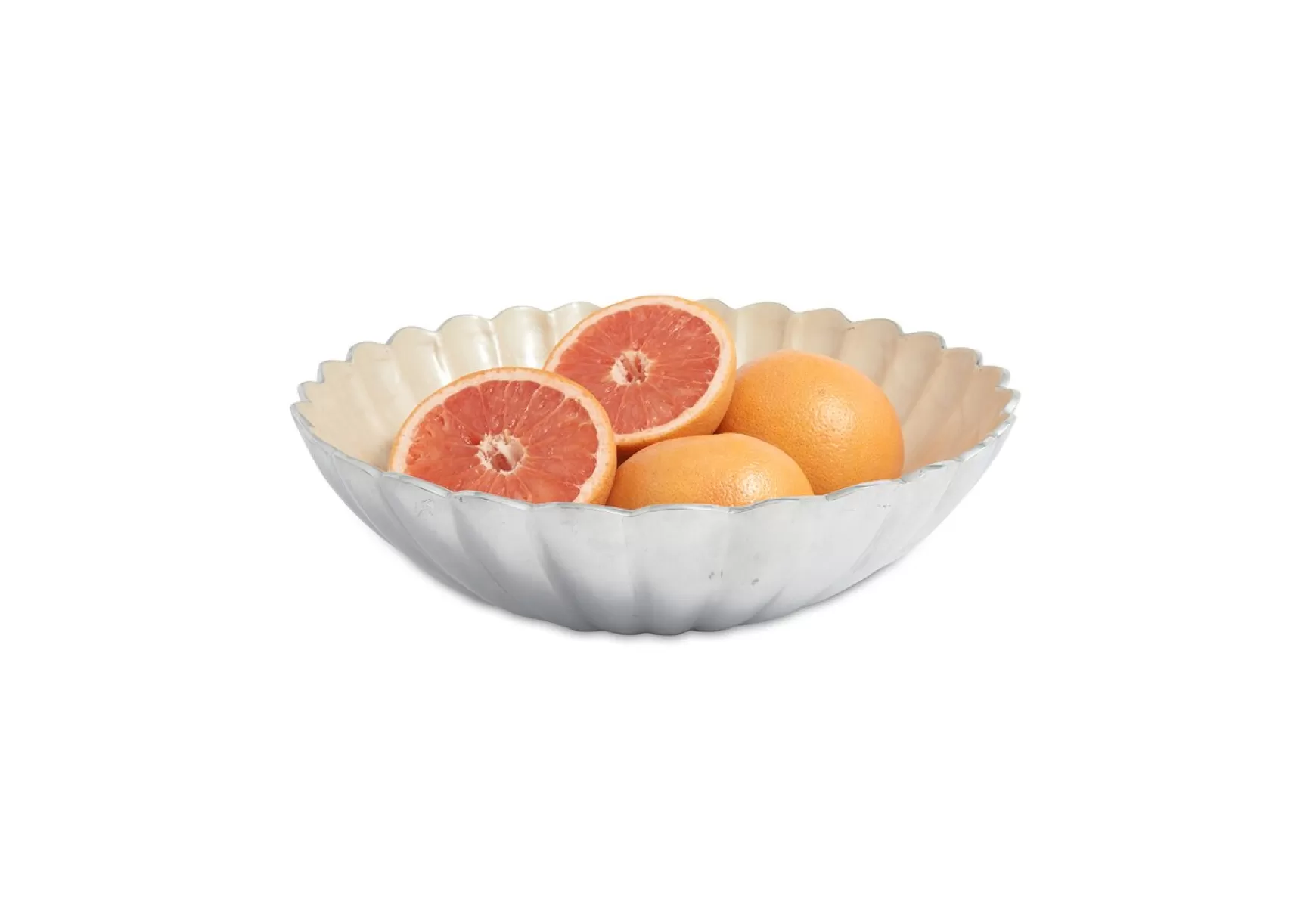 Julia Knight Peony 15" Round Bowl Snow New
