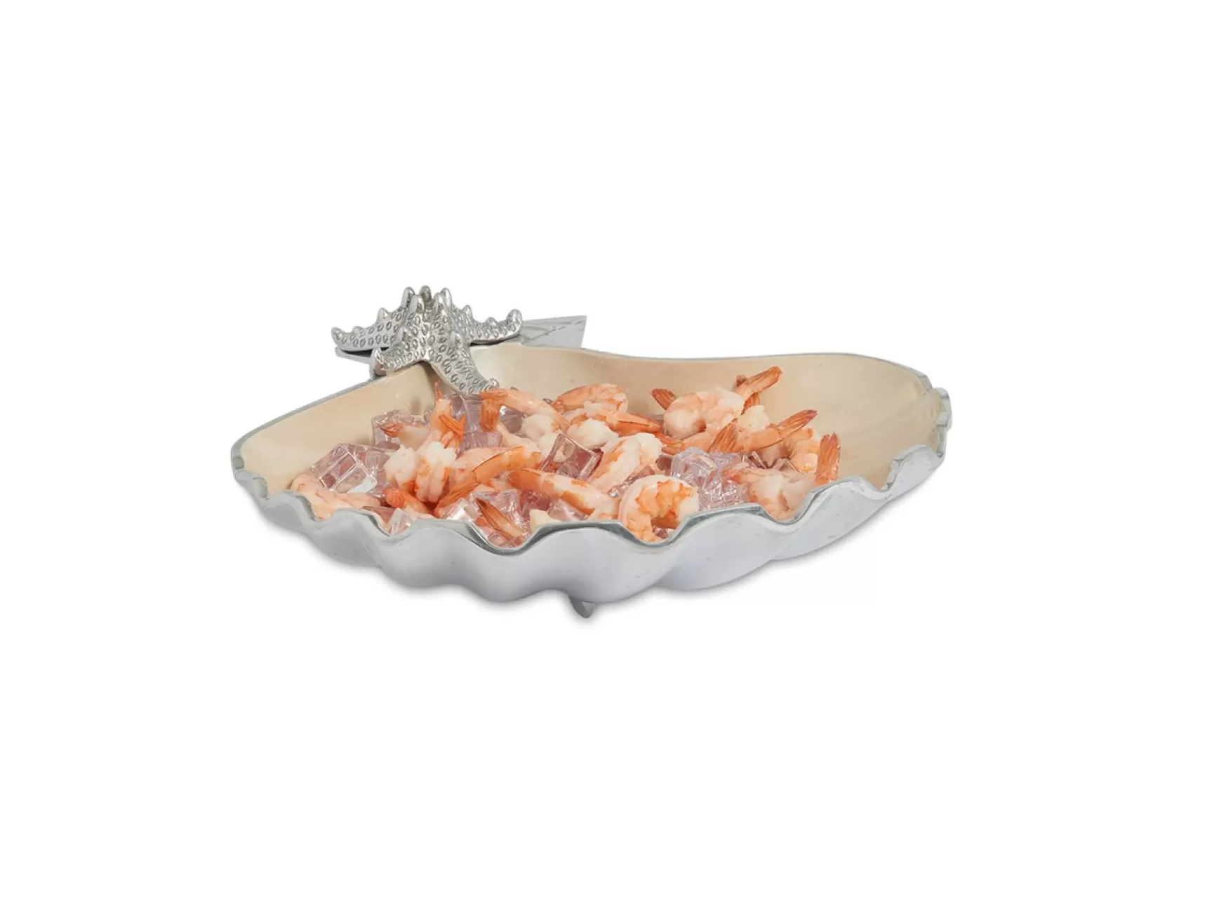 Julia Knight Scallop Starfish 15" Deep Bowl Snow Best